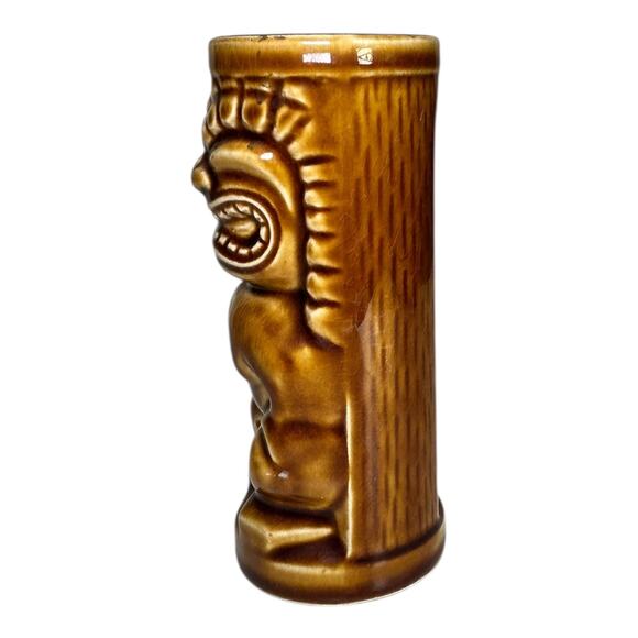 Vintage Orchids of Hawaii Green Tiki Mug Made in Japan Ceramic Drink Mug Cup. - Picture 6 of 12